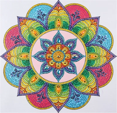 Diamond Painting by Number Kits Mandala  for Adults Kids DIY Crystal Gems for Decor Painting