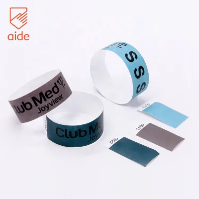 Waterproof Tyvek Ticket Paper Wristbands for Events Tyvek Paper Bracelet Custom Logo Disposable Wristband Tyvek Wristband