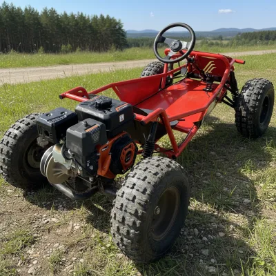 High Quality Pedal Go Kart 212cc 4 Stroke Gasoline-powered 10-inch Tires Hydraulic Disc Brakes Adjustable Seat 200kg Load