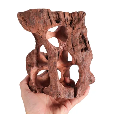 Reptile Custom-Made Climb Wood Natural Perforated Purple Teak Fish Tank Decor Pet Purple Teak Climbing for Reptiles