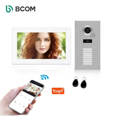 7" Screen Hands-free Video Intercom with Motion Detection & Wi-Fi RFID Access Door Camera for Apartments