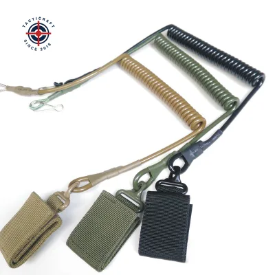 Hunting Accessories Tactical Anti-lost Tactical Lanyard Sling Elastic Secure Spring Retention Rope Sling