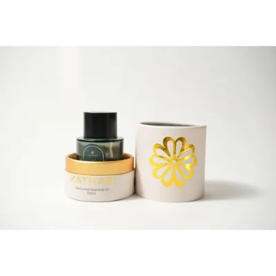 High quality custom made cosmestic perfume paper tube paper box with EVA insert
