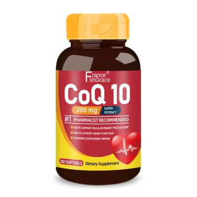Dietary Supplement CoQ10 Quality Vitamins 80 Rapid Release Softgels Helps Support Heart Function