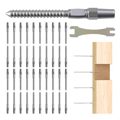 Heavy-Duty Stainless Steel 316 Lag Screw Adjustable Left&Right Handed Thread Swage Lag Screws