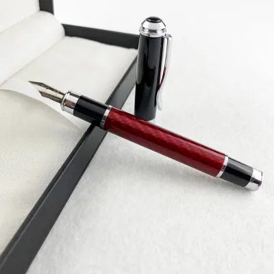 GemFully Hot Trending Products 2025 Low+price Metal Carbon Fiber Fountain Pen Thigh Quality Blue Ink Gold Color Pen