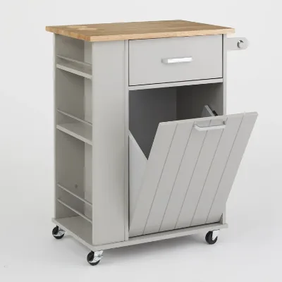 Rolling Kitchen Island with Solid Wood Top Kitchen Organization Made Chic and Easy Kitchen Island