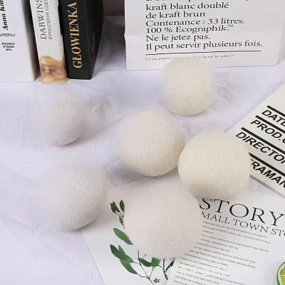 Cute Sheep Pattern Wool Dryer Balls Natural Reusable Fabric Softener Laundry Wool Balls for Washing Machine