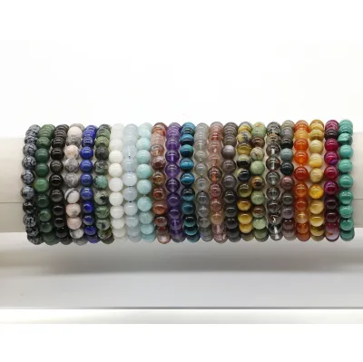 Wholesale Yoga Crystal Bracelet 8mm Pink Zebra Jasper Healing Stone Bead Bracelets