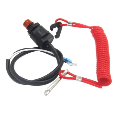 Yamaha Outboard Motor Extension Cord Kill Switch with Safety Tether Kill Stop Switch for Outboard Motorcycle