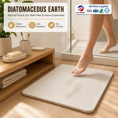 Natural Diatomite Earth For Bath Mat Shower Mat Quick Drying Non Slip Diatom Mud China Supplier Factory Wholesale