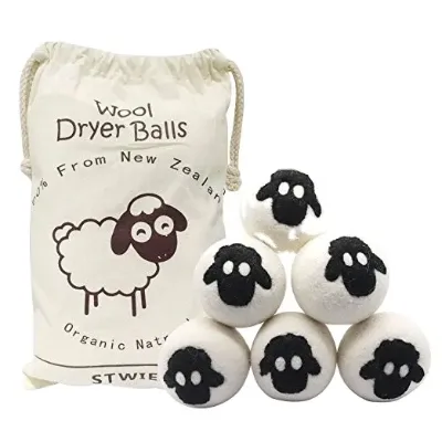 100% Wool Fabric Dry Ball Wool Dry Balls by Smart Sheep Wool Balls for Dryer Set
