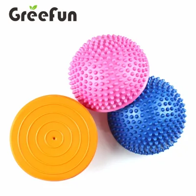 Custom Gymnastic Massage Ball Half Round Ball Balance Pods Foot Massager Myofascial Release Yoga Balance Spiky Massager Ball