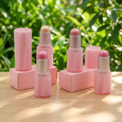 Wholesales Custom Private Label Face Cream Blush Stick Lip and Cheek Tint Waterproof Highlight Blusher Stick