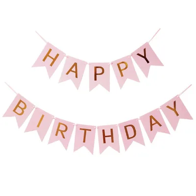 Nicro Happy Birthday Banner, Letter Fishtail Flag, Birthday Party Supplies Banner, Festival Party Birthday Decoration