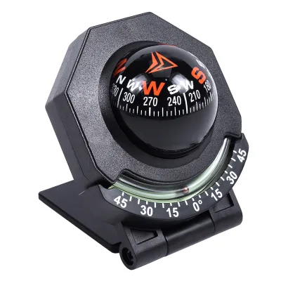 Mountaineering Automotive Adjustable 45mm Diameter Compass for Vehicle Boat Camping Hiking