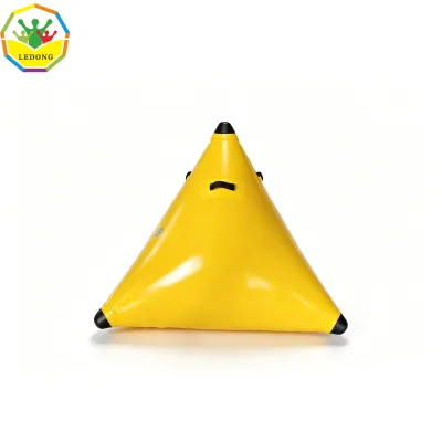 Heavy-Duty Inflatable Pyramid Buoy Commercial Grade PVC Marine Safety Marker for Pool Boats and Anchor Lines