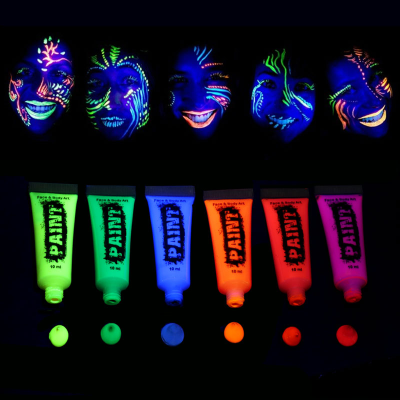 Glow in the Dark UV Neon Face Paint UV Glow Blacklight Body Paint