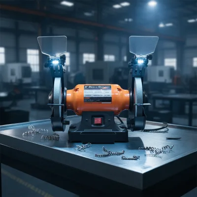 Heavy Duty Home DIY 500W Electric Bench Grinder Adjustable Eye Shield Optional Cast Iron or Cast Aluminium Base Bench Grinder