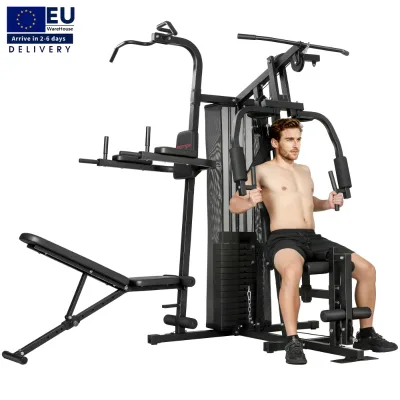 EU Stock Multifunctional Training Station Home Fitness Machine for Over 10 Exercises Weights Adjustable Fitness Bench
