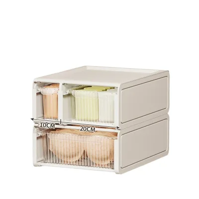 GREENSIDE Plastic Underwear Storage Box Drawer-Style for Home Multi-In-One Organizer for Intimate Apparel Bras Panties and Socks