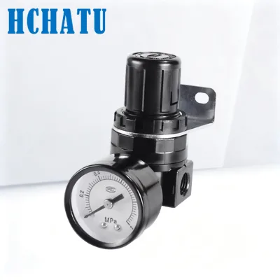 high quality Preparation Unit SR Series Regulator Pneumatic Back Pressure Air Reducing Valve SR200/SR200L Port Size 06/08