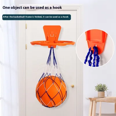 Professional Silent Ball Indoor Basketball Hoop Home Wall-Mounted Stand No Punch Needed Installation Shooting Plastic Toy