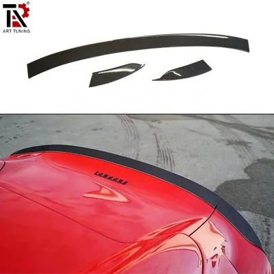 For Ferrari 812 Wing Dry Carbon Fiber, 3-Section Adjustable N-Style Rear Spoiler for Superfast