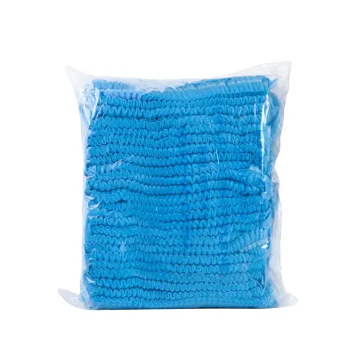 21 Inch Transparent Disposable Elastic Shower Cap 100 Pieces Non-Woven Bath Supplies PP Material for Cooking and Bathing
