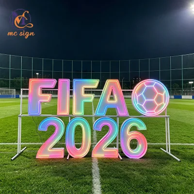Factory Custom 2026 New Arrival Football Marquee Letters LED Light up Letters for Party Supplies Birthday Wedding Events Docer