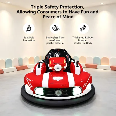 Round UFO Laser Bumper Car Fiberglass Indoor New Arrival Parent-child Adult Collision Car for Shopping Mall Business