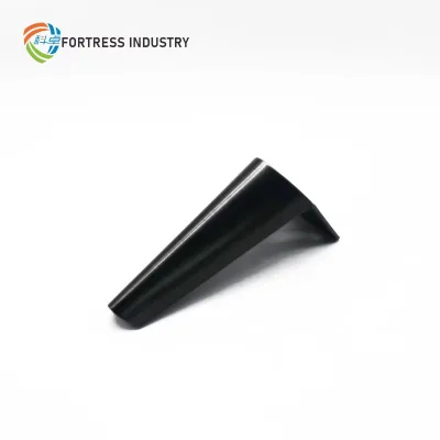 Black Slanted Tapered Cone Metal Furniture Legs Anti Rust Heavy Duty Decorative Replacement Feet for Sofa Armchair Cabinet