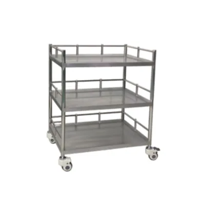 Hospital 2/3/4 Tiers Medical Emergency Trolley Stainless Steel Cart