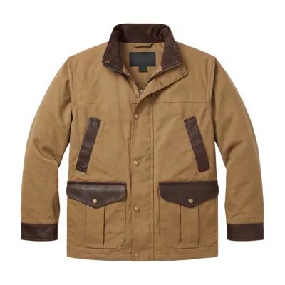 Custom Men's Classic Waxed Cottons Jacket Waterproof Breathable Windproof for Winter Outdoor