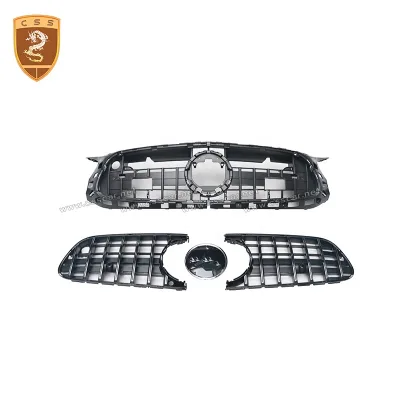 Glossy Black Car Modification Parts Plastic Material Front Main Grilles for Mercedes Bens Amg Gt Upgrade to Gtr Style