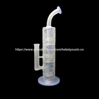 Sandlasted all kinds of glass water pipes with multiple colors