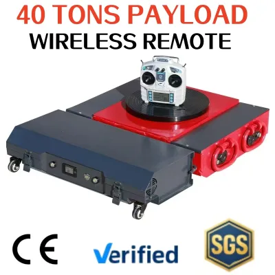 Heavy Duty Electric Moving Tank 10-55Ton Wireless Remote Operated Industrial Transport Dolly for Large Machinery Moving