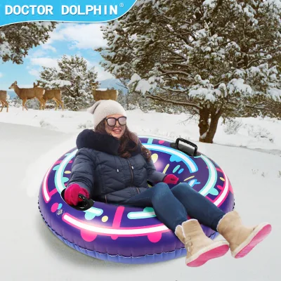 New Design Snow Sled Inflatable Snow Sledge Color Design Printing Snow Tube for Kids and Adults