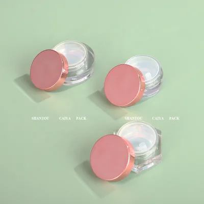 Skin Care Wholesale Custom Small Plastic Makeup Round Eye Shadow case Palette Face Cream Jar Eyeliner Eyebrow Gel Container
