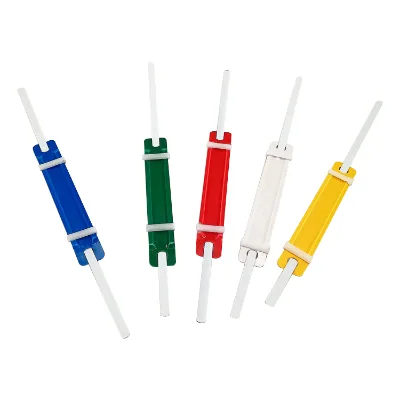 Office Supplies 8cm Size Multi-color Plastic Paper Paper Fastener Clip Pvc Two Hole Prong File Fastener