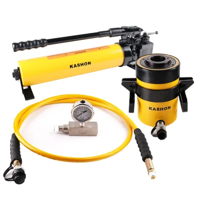 Enerpac RCH 150Ton Electric Mini Single Double Acting Center Hole Hollow Stressing Hydraulic Toe Cylinder Jack Trigger Truck