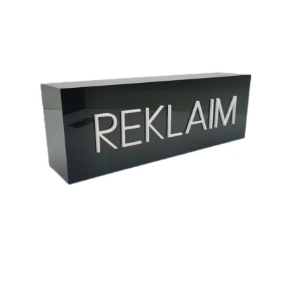 Custom DNY Acrylic Adjustable Height Store Display Sign Block  Acrylic Blocks