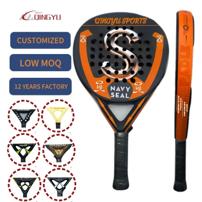 Professional Manufacturer Custom Racchette Da Padel Raquetas De Padel 3K 12K 18K Full Carbon Padel Tennis Racket Made Fiberglass