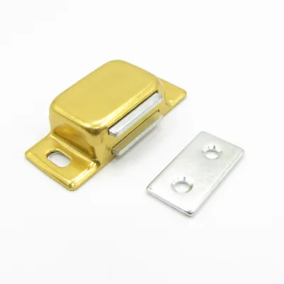 Strong Magnetic Cabinet Catch, Gold, Aluminum Catch for Cabinet, Closet, Wardrobe