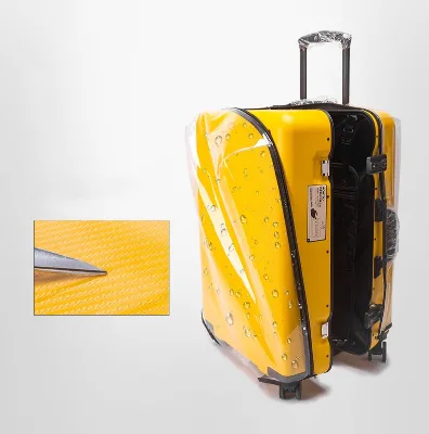 No Disassembly Clear Luggage Cover Waterproof Zippered PVC Suitcase Cover Protector Travel Wrap Thickened for Extra Protection