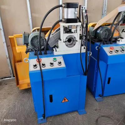 Pneumatic Single Head Round Tube Chamfering Machine 15°-45° Adjustable Bevel Inner & Outer Deburr for Pipe End Processing Work