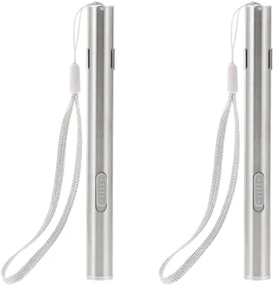 Portable Pen Light Led Flashlight Stainless Steel Mini Rechargeable Flashlight Small Strong