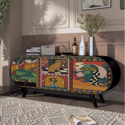 Modern Wooden Colorful Home Furniture Storage Design Wooden Cabinet