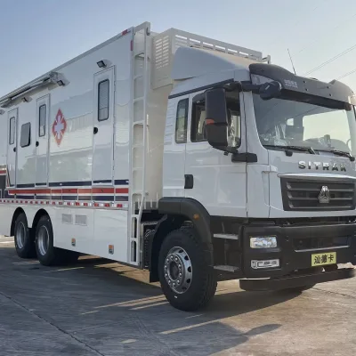 SITRAK 12 Meter Diesel Mobile Surgery Truck with Rear Hydraulic Board Lift Ramp Fully Equipped Medical Vehicle EURO 5