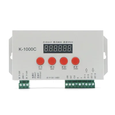K-1000C Led Controller Sd Card Programmable Industrial LED Controller Metal Construction Portable Programmable Pixel Control